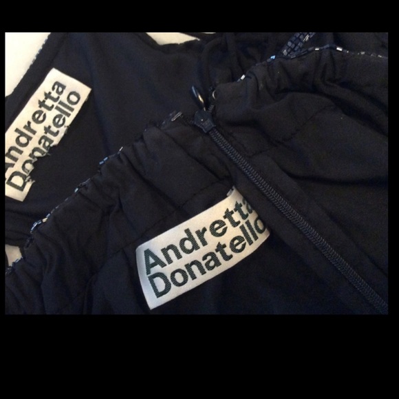 Vintage Andretta Donatello Backless Sequin Beaded Skirt Set Maxi - Picture 14 of 15